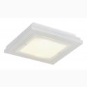 Plafoniera din lemn si sticla TABOR 32x32cm, alb crem