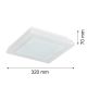 Plafoniere - Plafoniera din lemn si sticla TABOR 32x32cm, alb crem