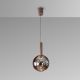 Pendule, Lustre suspendate - Pendul bronz inchis cu sticla fumurie LED Sapore