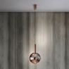 Pendul bronz inchis cu sticla fumurie LED Sapore