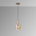 Pendul design modern Venize cupru/ chihlimbar