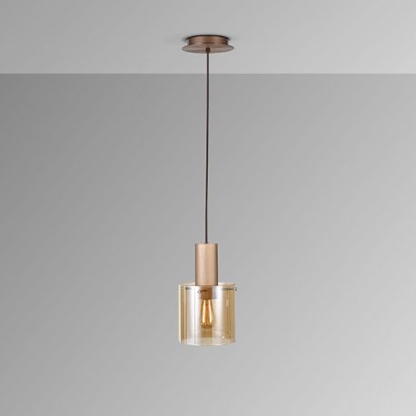 Pendule, Lustre suspendate - Pendul design modern Venize cupru/ chihlimbar