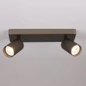 Aplica cu 2 spoturi din aluminiu canelat Anna bronz