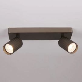 Aplice cu Spot - Aplica cu 2 spoturi din aluminiu canelat Anna bronz