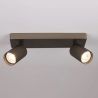 Aplica cu 2 spoturi din aluminiu canelat Anna bronz