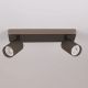 Aplice cu Spot - Aplica cu 2 spoturi din aluminiu canelat Anna bronz