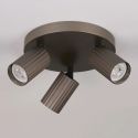 Aplica cu 3 spoturi din aluminiu canelat Anna bronz