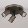 Aplica cu 3 spoturi din aluminiu canelat Anna bronz