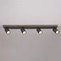 Aplica cu 4 spoturi din aluminiu canelat Anna bronz