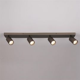 Aplica cu 4 spoturi din aluminiu canelat Anna bronz