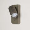Aplica cu spot din aluminiu canelat Anna Reader bronz