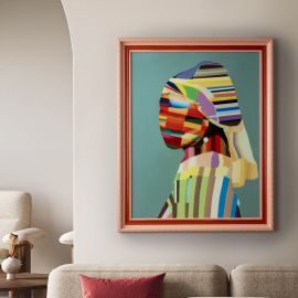 Tablouri - Tablou decorativ Joven con perla POP, 84x104cm