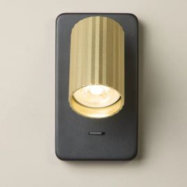 Aplice cu Spot - Aplica cu spot din aluminiu canelat Anna Reader auriu