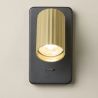 Aplica cu spot din aluminiu canelat Anna Reader auriu