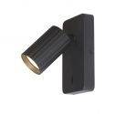 Aplica cu spot din aluminiu canelat Anna Reader negru