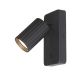 Aplice cu Spot - Aplica cu spot din aluminiu canelat Anna Reader negru