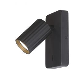Aplice cu Spot - Aplica cu spot din aluminiu canelat Anna Reader negru