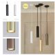 Pendule, Lustre suspendate - Pendul din aluminiu canelat Anna negru
