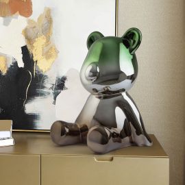 Statuete - Figurina decorativa ursulet Osito gri, verde