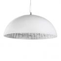 Lustra din fibra de sticla Glow 70cm, alb/ argintiu