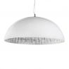 Lustra din fibra de sticla Glow 70cm, alb/ argintiu