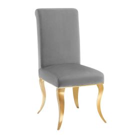 Seturi scaune, HoReCa - Set 2 scaune stil baroc Modern Barock, gri/ auriu