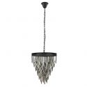 Candelabru CRYSTAL 50cm metal negru, cristale sticla
