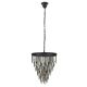 Candelabru CRYSTAL 50cm metal negru, cristale sticla