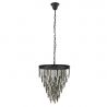 Candelabru CRYSTAL 50cm metal negru, cristale sticla