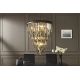 Candelabre, Lustre - Candelabru CRYSTAL 50cm metal negru, cristale sticla
