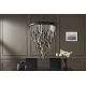 Candelabre, Lustre - Candelabru CRYSTAL 50cm metal negru, cristale sticla