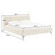 Paturi - Pat elegant tapitat cu catifea Modern Barock 180x200cm, sampanie