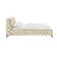 Paturi - Pat elegant tapitat cu catifea Modern Barock 180x200cm, sampanie
