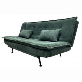 Canapea extensibila, Catifea Raiata Verde JAZZ 195cm