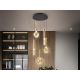 Pendule, Lustre suspendate - Lustra LED suspendata design modern Essenza negru, auriu