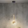 Pendul LED design modern Essenza negru, auriu