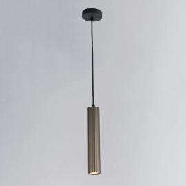 Pendule, Lustre suspendate - Pendul din aluminiu canelat Anna bronz