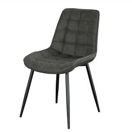 Seturi scaune, HoReCa - Set de 4 scaune ROADSTAR microfibra gri inchis