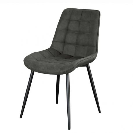 Seturi scaune, HoReCa - Set de 4 scaune ROADSTAR microfibra gri inchis