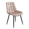 Set de 4 scaune ROADSTAR catifea sampanie greige