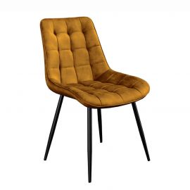 Seturi scaune, HoReCa - Set de 4 scaune ROADSTAR catifea galben mustar