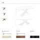 Mese dining - Masa LUX furnir lemn si marmura portelanata Barrel 220x100cm