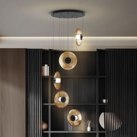 Pendule, Lustre suspendate - Lustra LED suspendata design modern Diabolo 5L