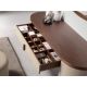 Birouri - Masa machiaj design LUX Walnut-Leatherette Mink