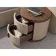 Noptiere - Noptiera design LUX Walnut-Leatherette Mink