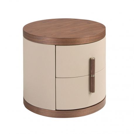Noptiere - Noptiera design LUX Walnut-Leatherette Mink