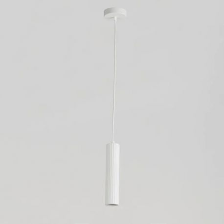 Pendule, Lustre suspendate - Pendul din aluminiu canelat Anna alb