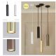 Pendule, Lustre suspendate - Pendul din aluminiu canelat Anna alb