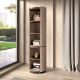 Biblioteci-Rafturi - Raft design LUX Walnut-Leatherette Mink