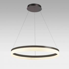 Candelabre, Lustre - Lustra LED circulara suspendata Ara 60cm, Bronz